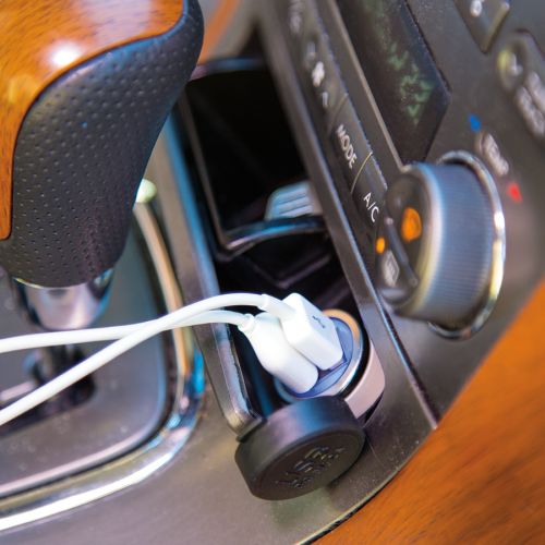 OptiMate O-106 Caricabatterie USB a doppia uscita da 3300 mA con spina DIN 21mm per AUTO