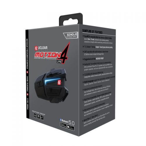 Auricolare interfono Bluetooth 5.0 UCLEAR Motion 4 Lite - Kit singolo