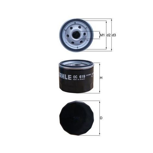 MAHLE OC619 Filtro Olio