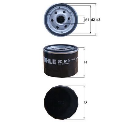 MAHLE OC619 Filtro Olio