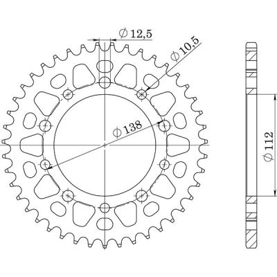 Corona in acciaio passo 520 con 38 denti per HONDA FORZA 750 - X-ADV 750