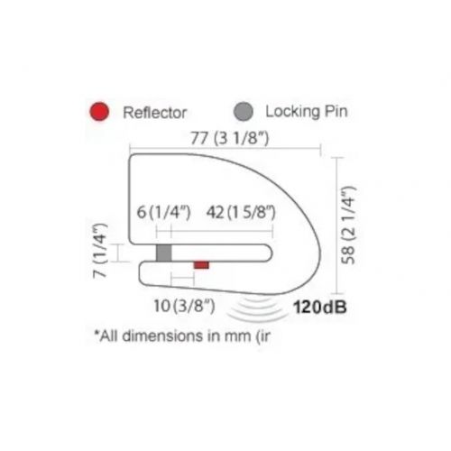 Lucchetto Bloccadisco con Allarme XENA XX6
