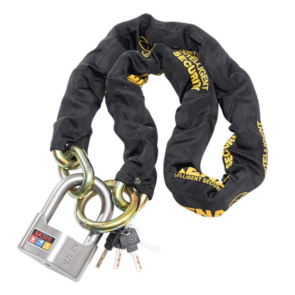 Catena con Occhiello 120 cm XENA XC14L Maglia rotonda 14 mm con Lucchetto XSU69