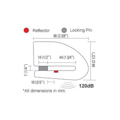 Lucchetto Bloccadisco con Allarme XENA XX14