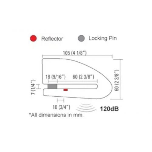 Lucchetto Bloccadisco con Allarme XENA XX15 CARBONIO