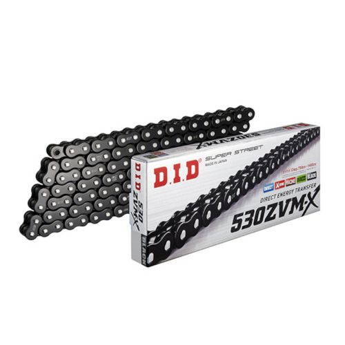 Catena DID 530ZVM-X con 120 maglie nero con giunto a rivetto ZJ