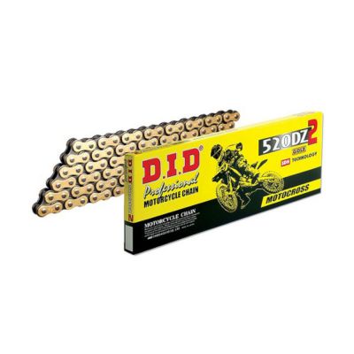 Catena DID 520DZ2 con 110 maglie oro/nero con giunto a clip RJ