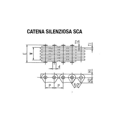 Catena di Distribuzione DID SCA-0412A SV con 136 maglie