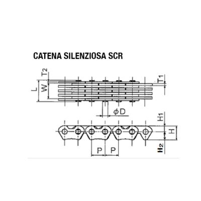 Catena di Distribuzione DID SCR-0412 SV con 118 maglie