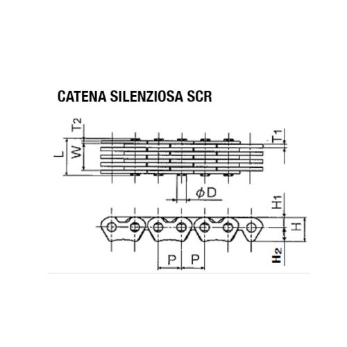 Catena di Distribuzione DID SCR-0412 SV con 132 maglie