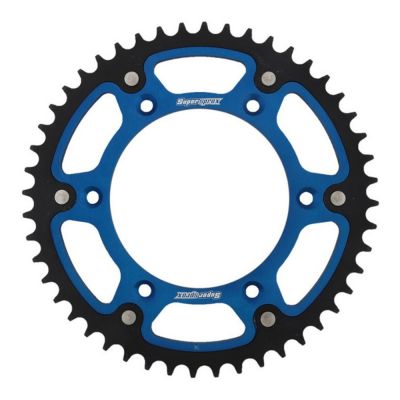 Corona in Alluminio / Acciaio Blu SUPERSPROX STEALTH RST-480:46-BLU passo 525 denti 46