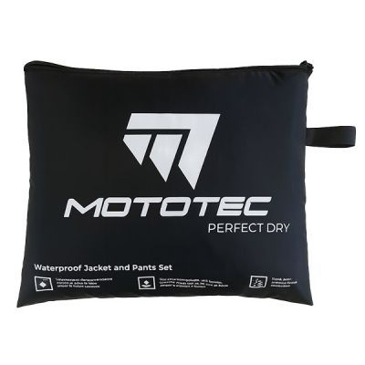 Completo antipioggia Mototec Perfect Dry Nero (Giacca e Pantaloni)