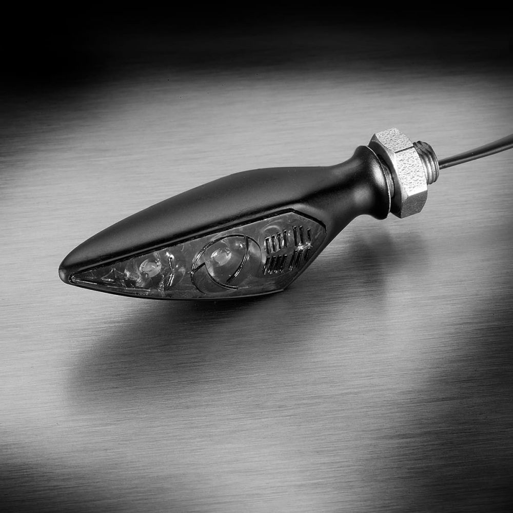 KELLERMANN RHOMBUS S DARK indicatore di direzione a led nero con vetro fumè anteriore sinistro / posteriore destro