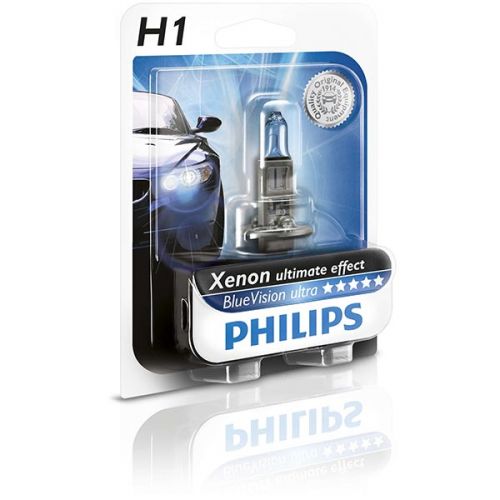 PHILIPS BLUEVISION ULTRA H1 Lampadina Fari Auto - Moto