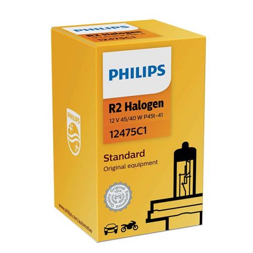 PHILIPS R2 HALOGEN Lampada Fari Auto - Moto