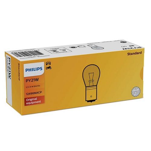 PHILIPS STANDARD VISION PY21W Lampadina arancio per indicatori di direzione per Auto - Moto