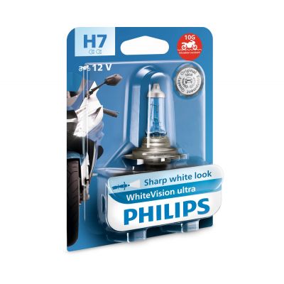 PHILIPS WHITEVISION ULTRA MOTO H7 Lampada per Faro Moto