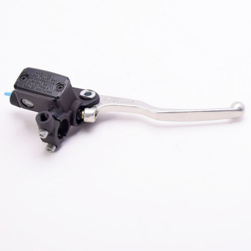 Pompa freno anteriore assiale Brembo PS 13 corpo nero leva argento con serbatoio e attacco specchio