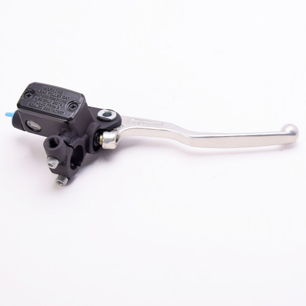 Pompa freno anteriore assiale Brembo PS 13 corpo nero leva argento con serbatoio e attacco specchio