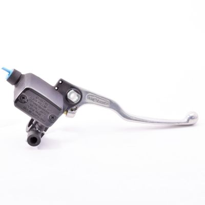 Pompa freno anteriore assiale Brembo PS 13 corpo nero leva argento con serbatoio