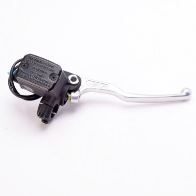 Pompa freno anteriore assiale Brembo PS 16 corpo nero leva argento con serbatoio e interruttore stop integrato