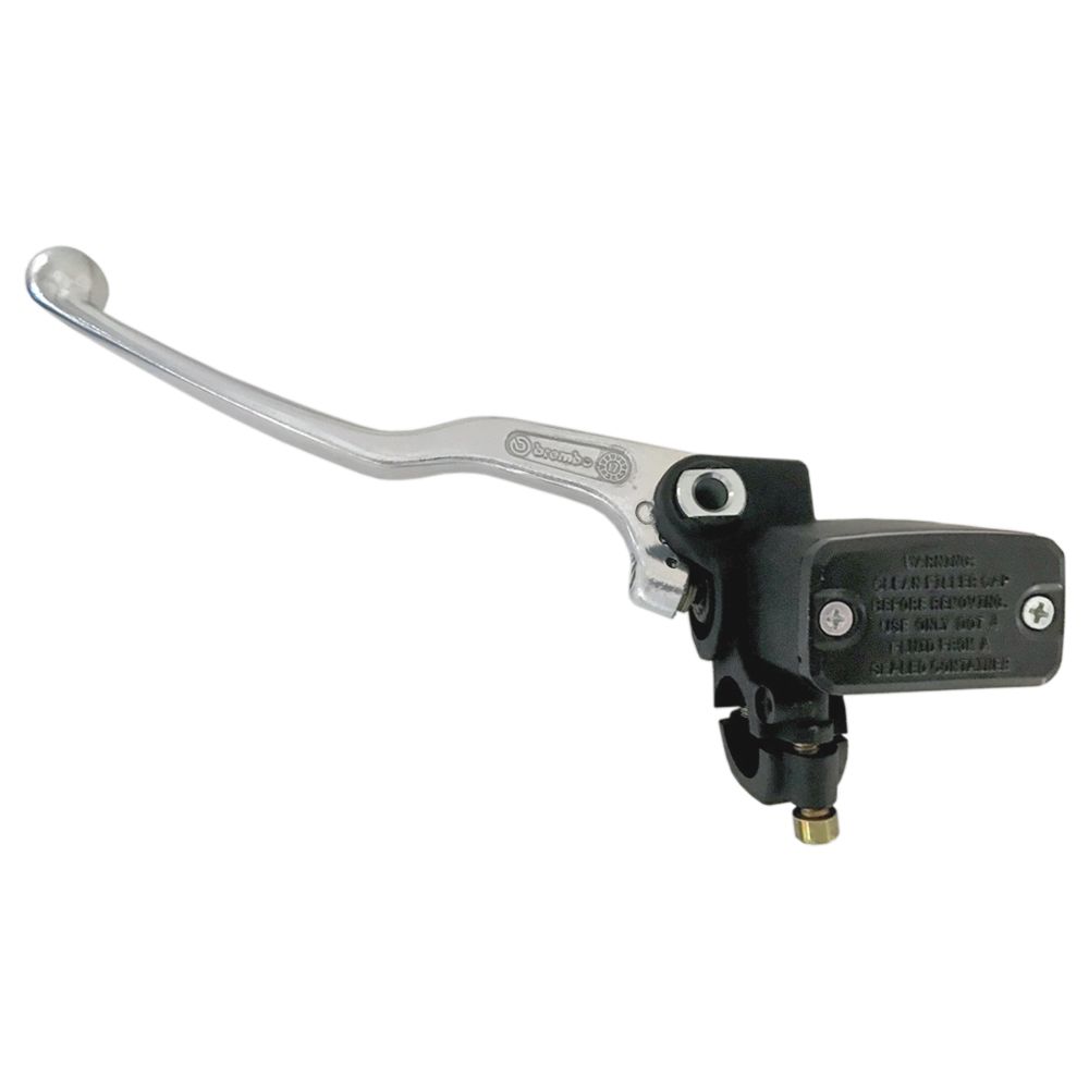 Pompa frizione assiale Brembo PS 13 corpo nero leva argento con serbatoio