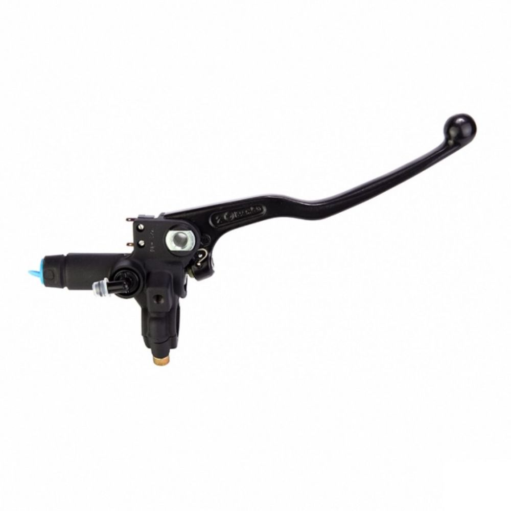 Pompa freno anteriore assiale Brembo PS 16 corpo nero leva nera senza serbatoio con interruttore stop integrato