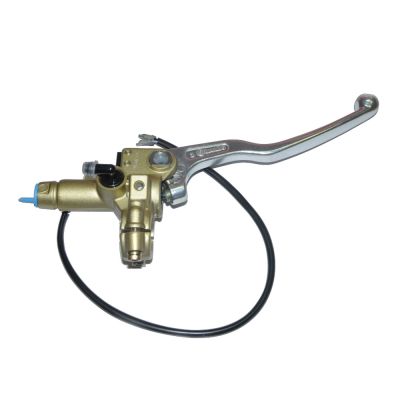 Pompa freno anteriore assiale Brembo PS 16 corpo oro leva argento senza serbatoio con interruttore stop integrato