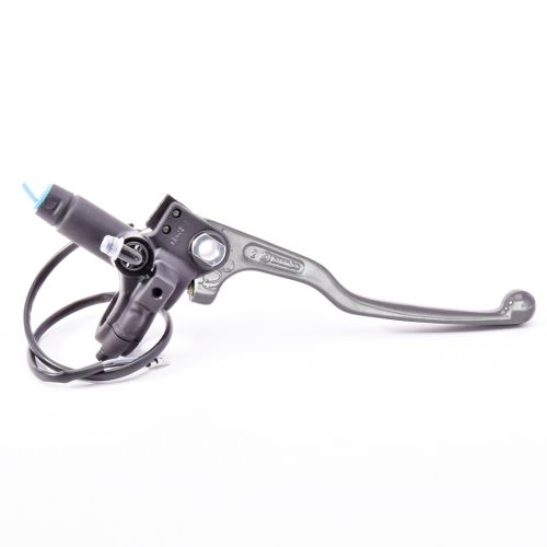 Pompa freno anteriore assiale Brembo PS 16 corpo nero leva argento senza serbatoio con interruttore stop integrato