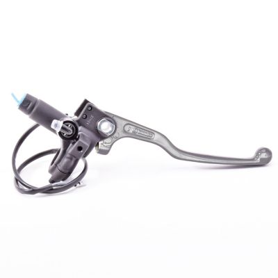 Pompa freno anteriore assiale Brembo PS 16 corpo nero leva argento senza serbatoio con interruttore stop integrato