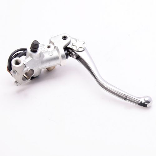 Pompa freno anteriore radiale Brembo PR 15 corpo argento leva argento regolabile con serbatoio