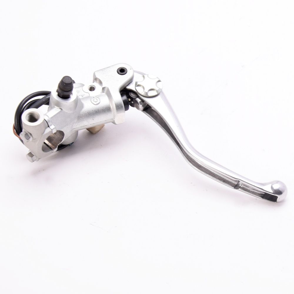 Pompa freno anteriore radiale Brembo PR 15 corpo argento leva argento regolabile con serbatoio