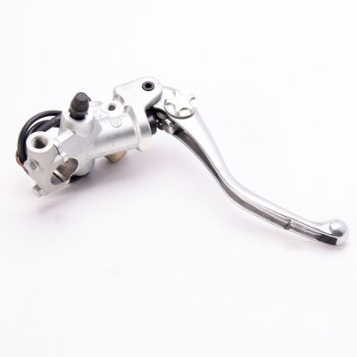 Pompa freno anteriore radiale Brembo PR 15 corpo argento leva argento regolabile con serbatoio