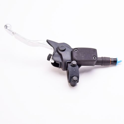 Pompa frizione / freno posteriore assiale Brembo PS 10 corpo nero leva argento regolabile con serbatoio