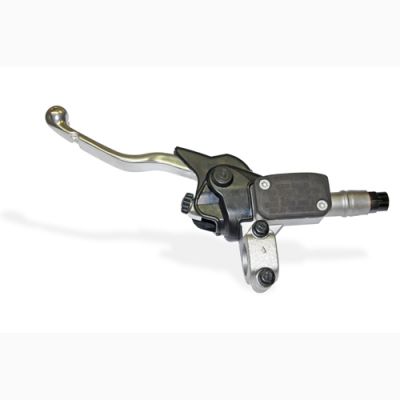 Pompa frizione assiale Brembo PS 9 corpo argento leva argento regolabile con serbatoio