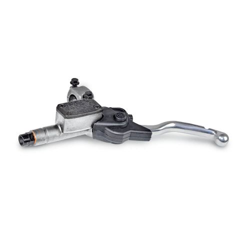 Pompa frizione / freno posteriore assiale Brembo PS 10 corpo argento leva argento regolabile con serbatoio
