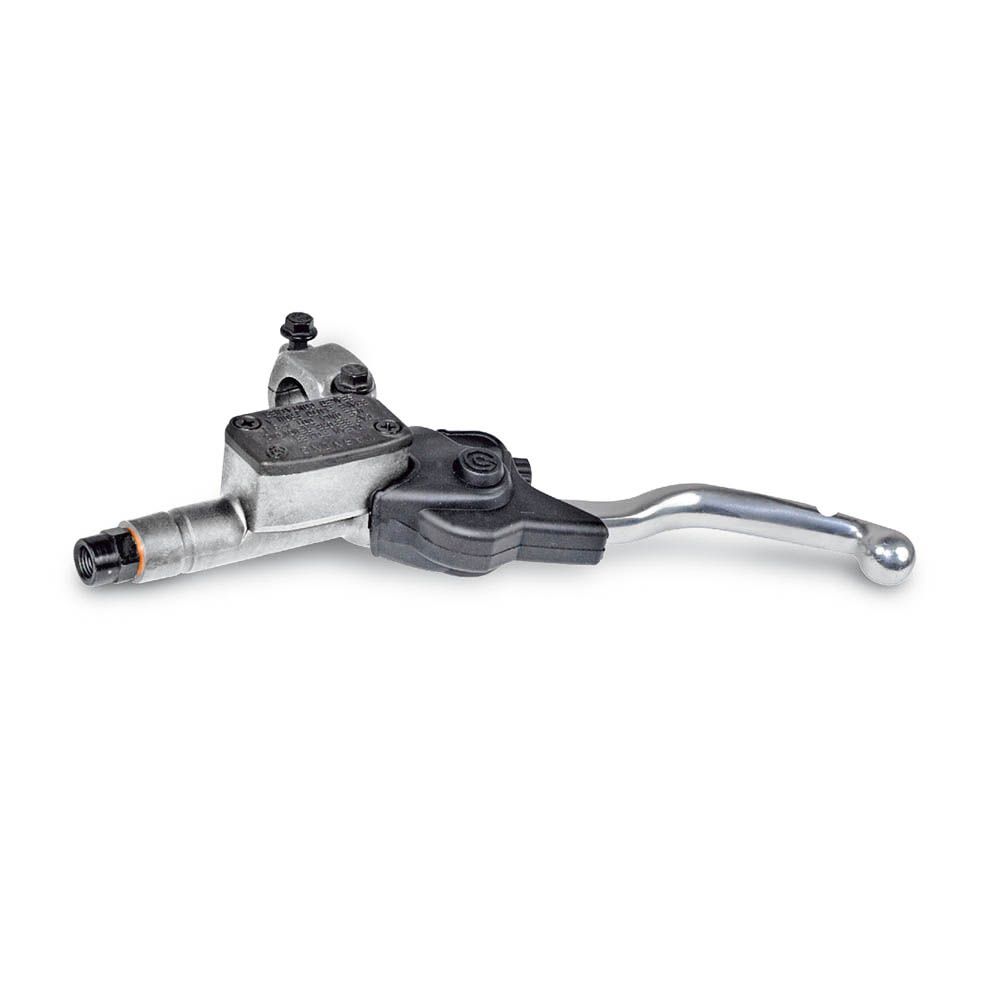 Pompa frizione assiale Brembo PS 10 corpo argento leva argento regolabile con serbatoio