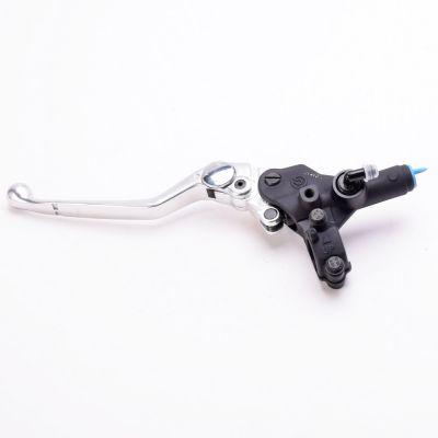Pompa frizione / freno posteriore assiale Brembo PSC 12 corpo nero leva argento regolabile senza serbatoio