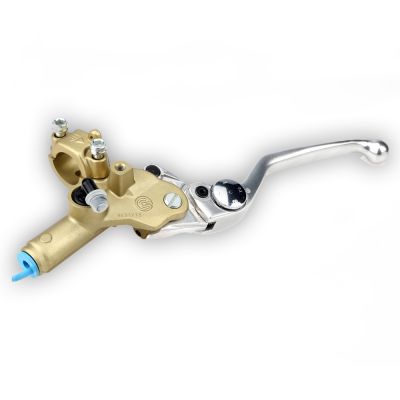 Pompa frizione / freno posteriore assiale Brembo PSC 13 corpo oro leva argento regolabile senza serbatoio