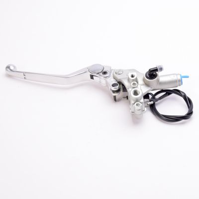 Pompa frizione assiale Brembo PSCMCL 12 corpo argento leva argento regolabile senza serbatoio con interruttore stop integrato