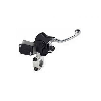 Pompa freno anteriore assiale Brembo PS 10 x 16 MX corpo argento leva argento regolabile con serbatoio