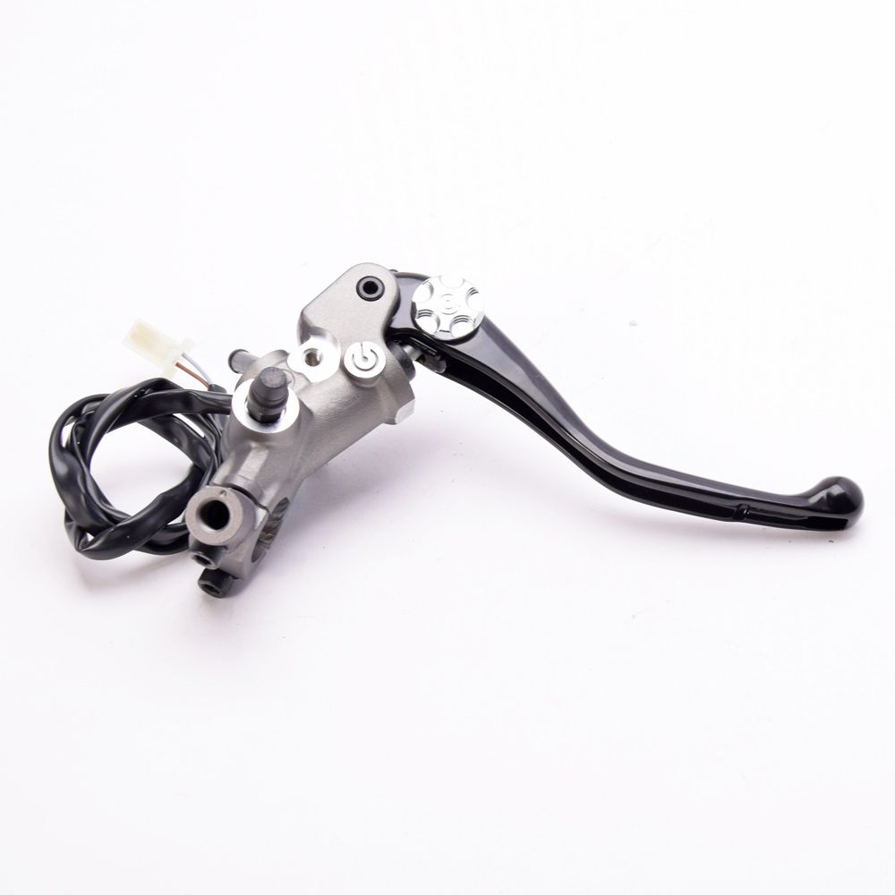 Pompa freno anteriore radiale Brembo PR 18/18 corpo titanio leva nera regolabile senza serbatoio