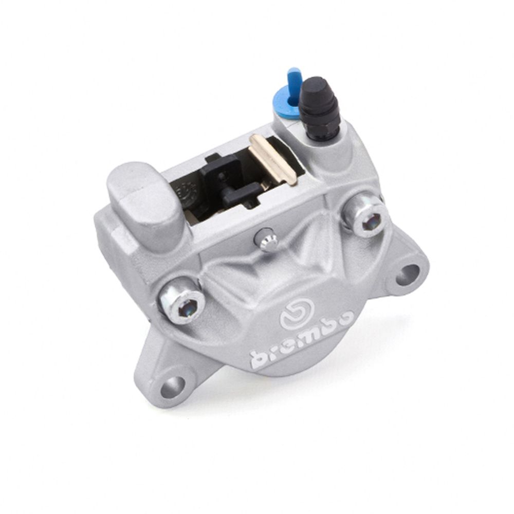 Pinza Freno Fissa Assiale Brembo P2 32 corpo argento 2 pistoncini 32 mm interasse fori 84 mm