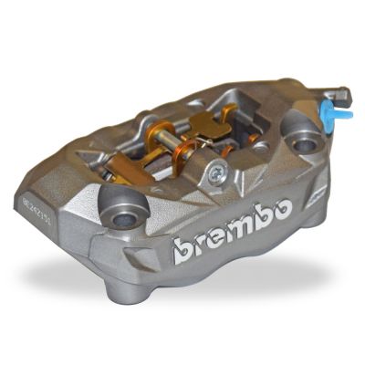 Pinza Freno Anteriore Fissa Radiale Brembo M4 32 DX corpo titanio 4 pistoncini 32 mm interasse fori 100 mm