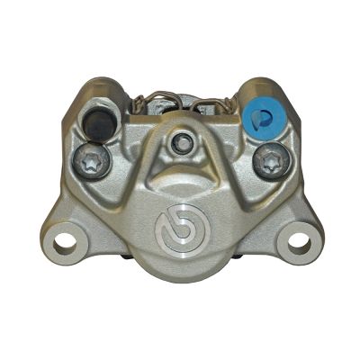 Pinza Freno Fissa Assiale Brembo P2 34 SX corpo argento 2 pistoncini 34 mm interasse fori 84 mm