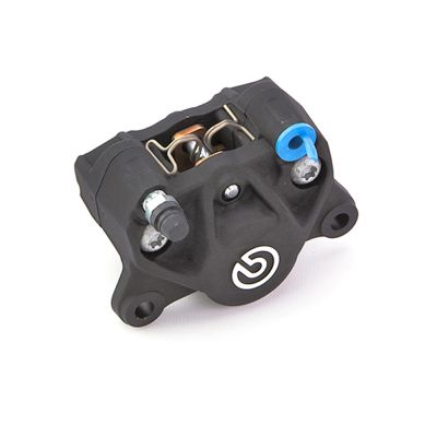 Pinza Freno Fissa Assiale Brembo P2 34 SX corpo nero 2 pistoncini 34 mm interasse fori 84 mm