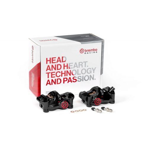 Kit Pinze Freno Anteriori BREMBO RACING .484 Café Racer Radiali CNC 108mm Nero