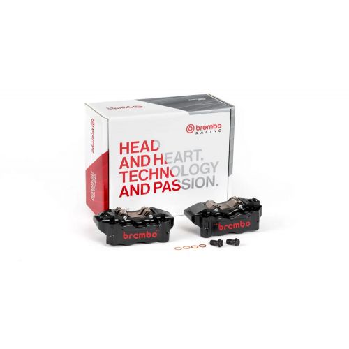 Kit Pinze Freno Anteriori BREMBO RACING GP4-RB Radiali CNC 108mm Nero