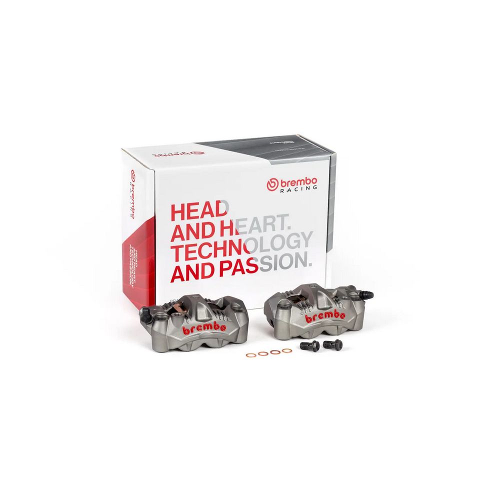 Kit Pinze Freno Anteriore Radiali BREMBO 220C78310 P4 32 CAFÈ RACER .484 titanio