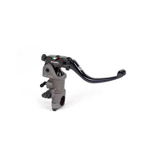 Pompa freno anteriore radiale forgiata Brembo 15RCS con leva corta snodata e interruttore stop
